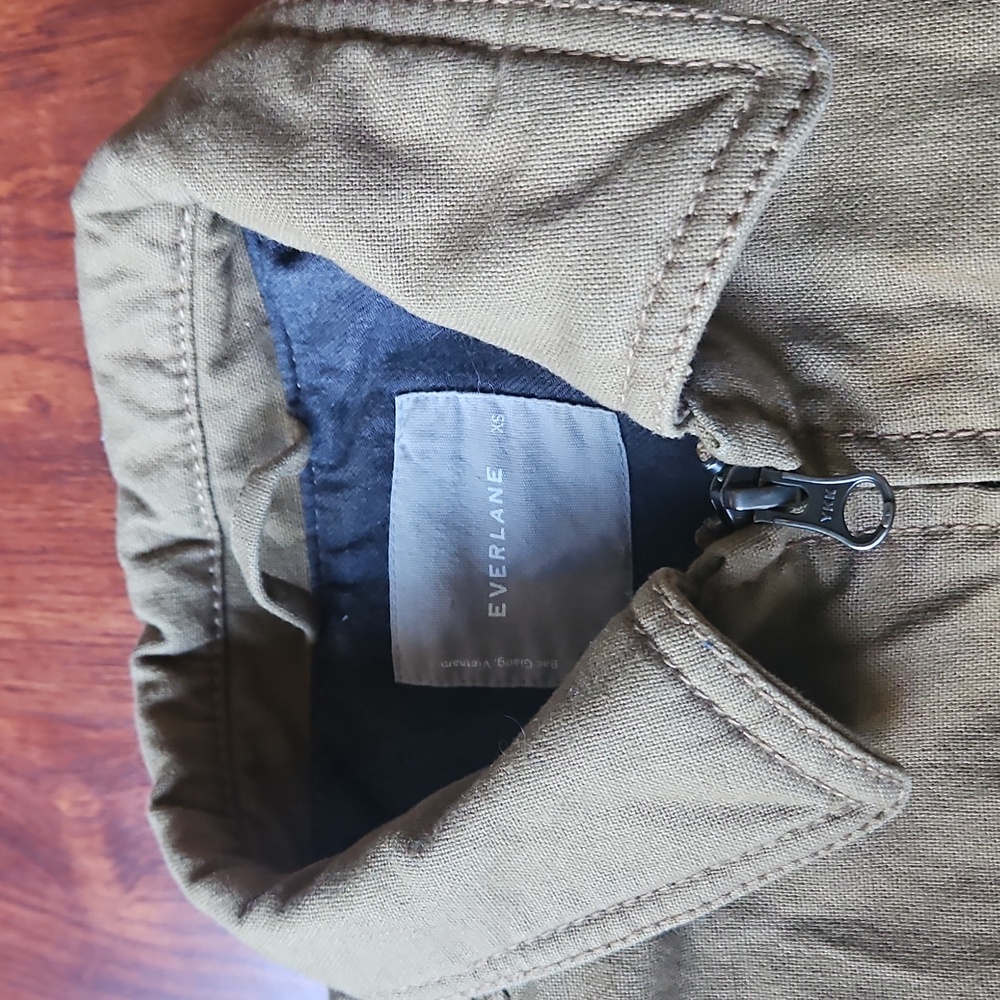 Everlane Men’s Canvas Harrington Bomber Jacket - Khaki Tan - Size XS